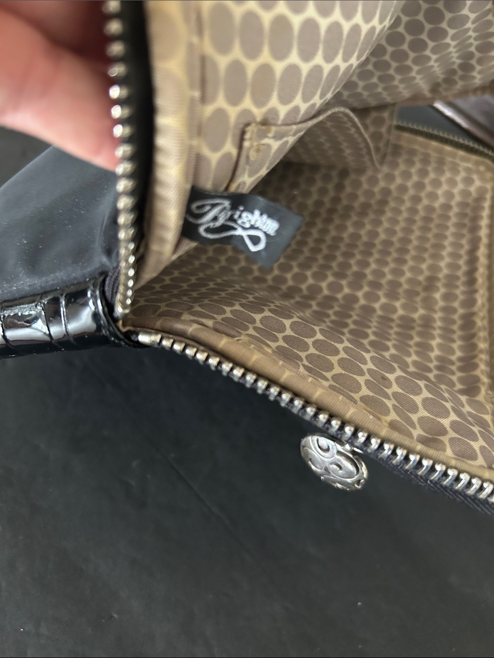 Men's Black Croc-Trim Laptop Sleeve with Front Zip Pocket - Picture 9 of 9